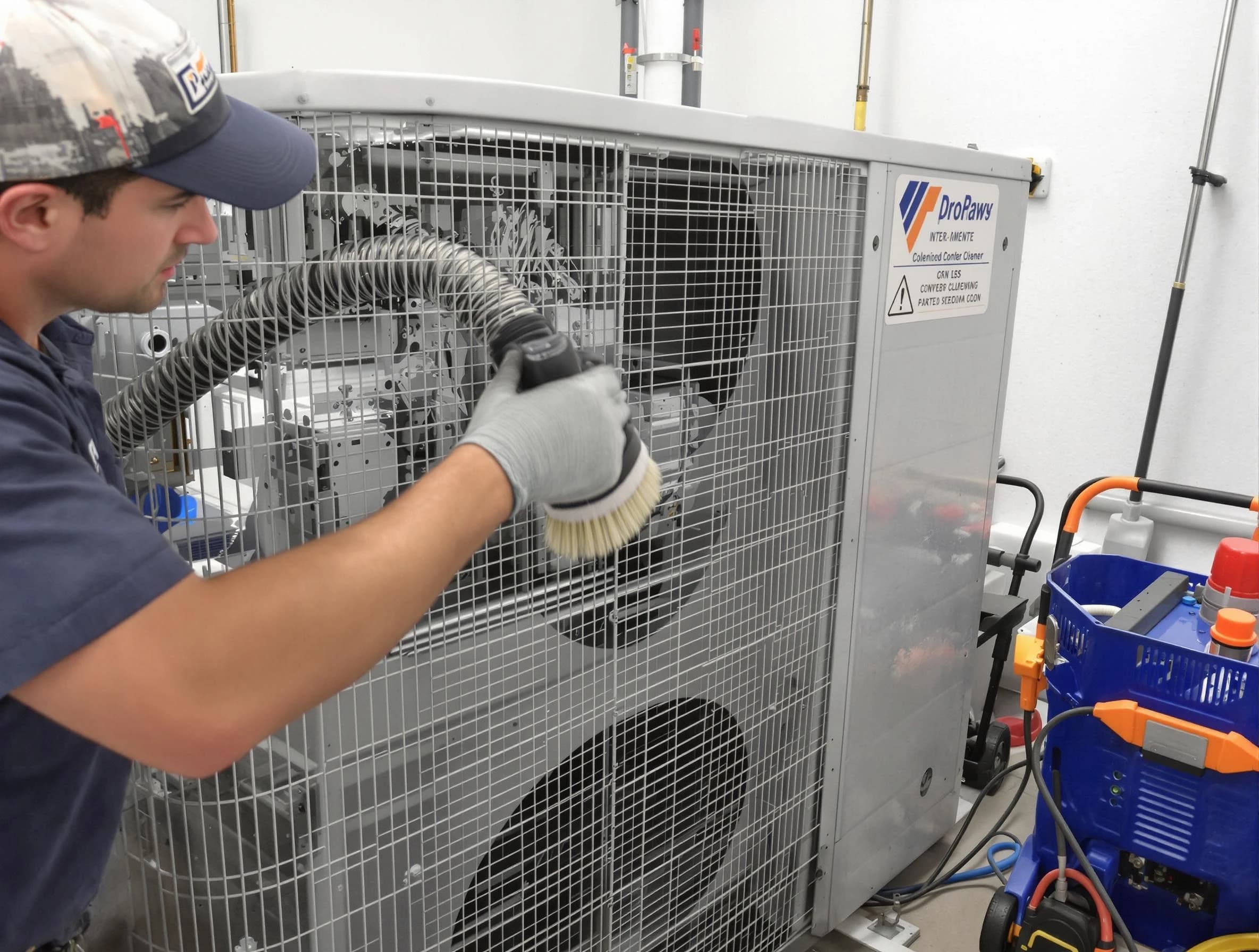 Powder Springs Air Duct Cleaning specialist performing precision AC coil cleaning for improved system performance in Powder Springs