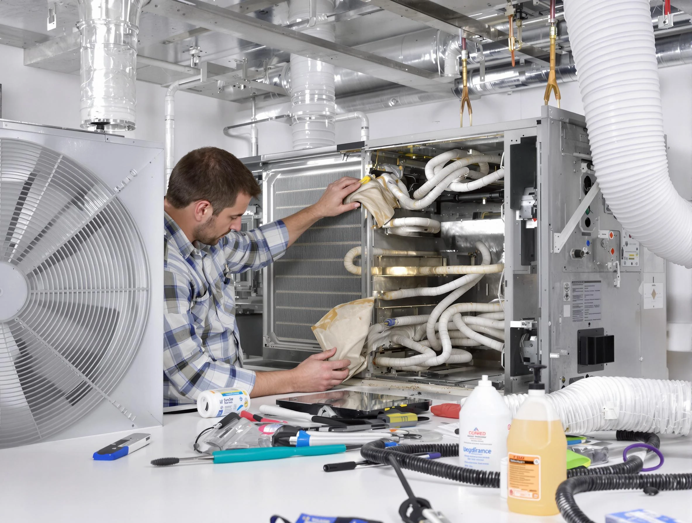 Powder Springs Air Duct Cleaning specialist performing precision AC coil cleaning in Powder Springs