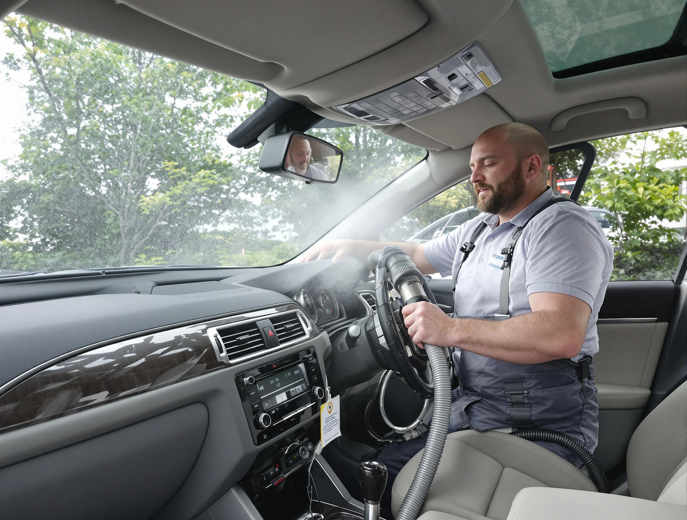 Powder Springs Air Duct Cleaning specialist performing professional car duct cleaning in Powder Springs